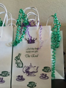 Mad Hatter Bridal Shower Gift Bags